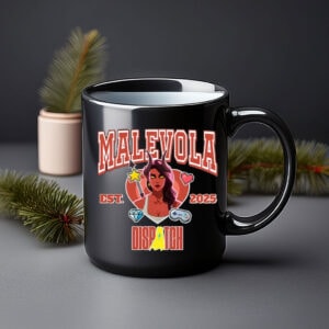 Dark Femme Hero Ceramic Coffee Cup EST 2025 – Malevola Dispatch Mug