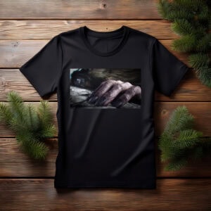 Dark Horror Hand Close-Up Cinematic Art T-Shirt