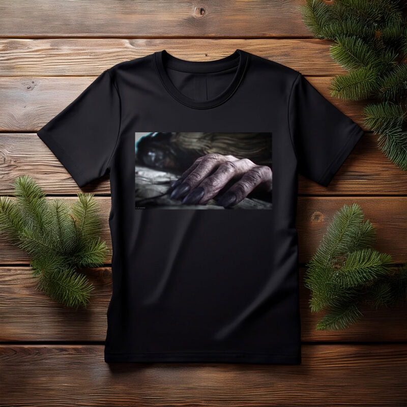 Dark Horror Hand Close-Up Cinematic Art T-Shirt
