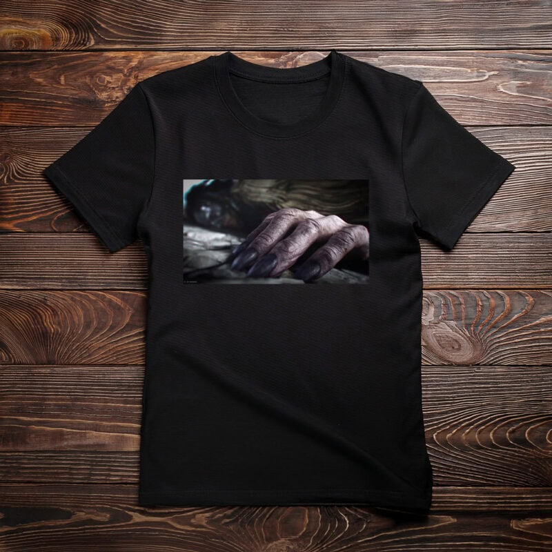 Dark Horror Hand Close-Up Cinematic Art T-Shirt