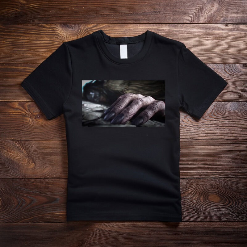 Dark Horror Hand Close-Up Cinematic Art T-Shirt