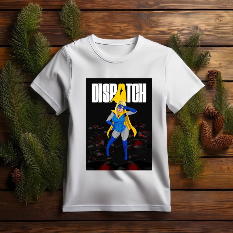 Dispatch Blonde Heroine Standing on Ruins Shirt