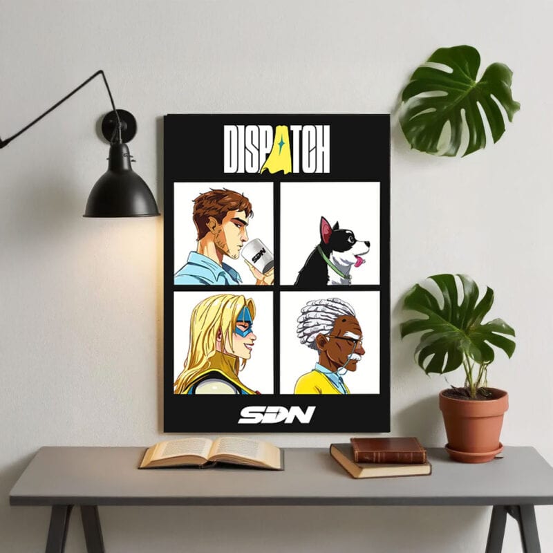 Dispatch Character Lineup – Retro Poster