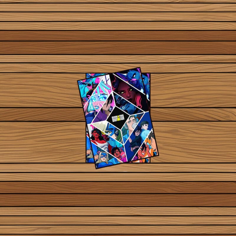 Dispatch Character Mosaic Neon Comic Collage Sticker