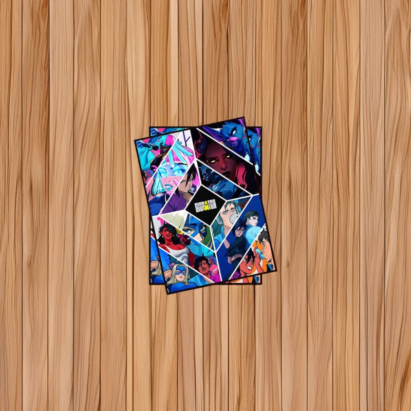 Dispatch Character Mosaic Neon Comic Collage Sticker