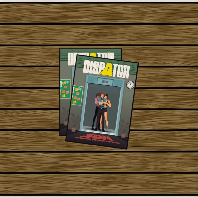 Dispatch Elevator Scene Suspense Comic Sticker