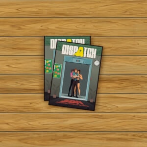 Dispatch Elevator Scene Suspense Comic Sticker