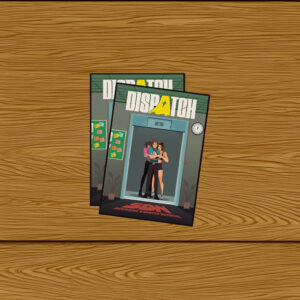 Dispatch Elevator Scene Suspense Comic Sticker