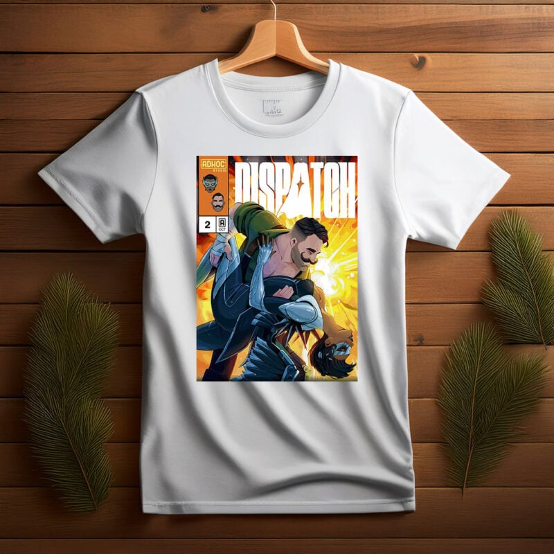 Dispatch Explosive Hero Embrace Comic Cover Shirt