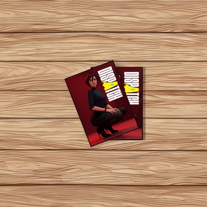 Dispatch Femme Fatale Red Studio Portrait Sticker