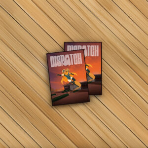 Dispatch Flying Superhero Sunset City Sticker