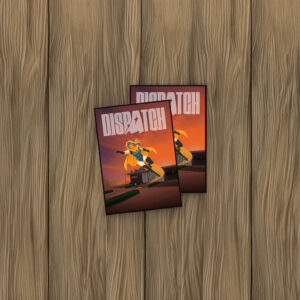 Dispatch Flying Superhero Sunset City Sticker