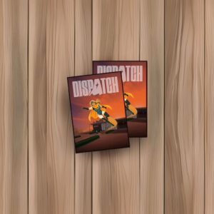 Dispatch Flying Superhero Sunset City Sticker