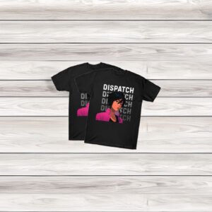 Dispatch Game Repeated Text Character T-Shirt