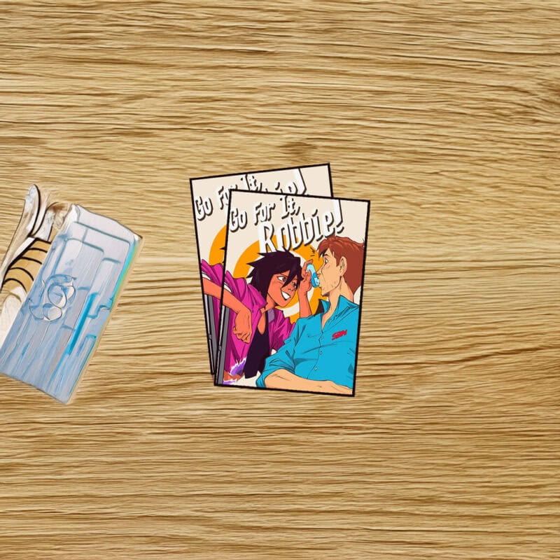 Dispatch Go For It Robbie Motivational Comic Sticker