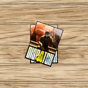 Dispatch Masked Vigilante Crowd Scene Sticker