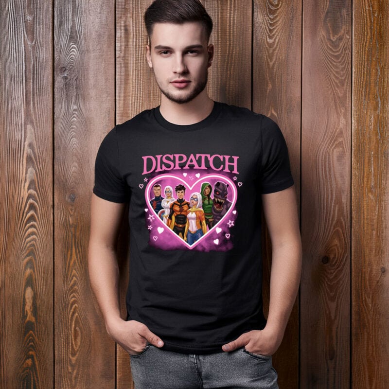 Dispatch Pink Heart Superhero Shirt