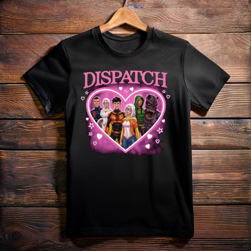 Dispatch Pink Heart Superhero Shirt