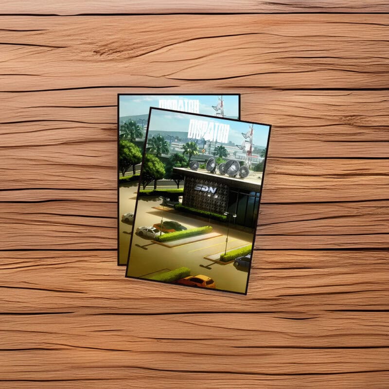 Dispatch SDN Headquarters Sci-Fi City Sticker