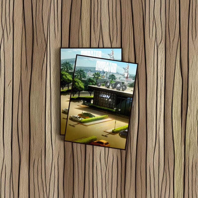 Dispatch SDN Headquarters Sci-Fi City Sticker