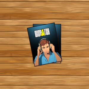 Dispatch Superhero Action Leap Dynamic Comic SDN Sticker