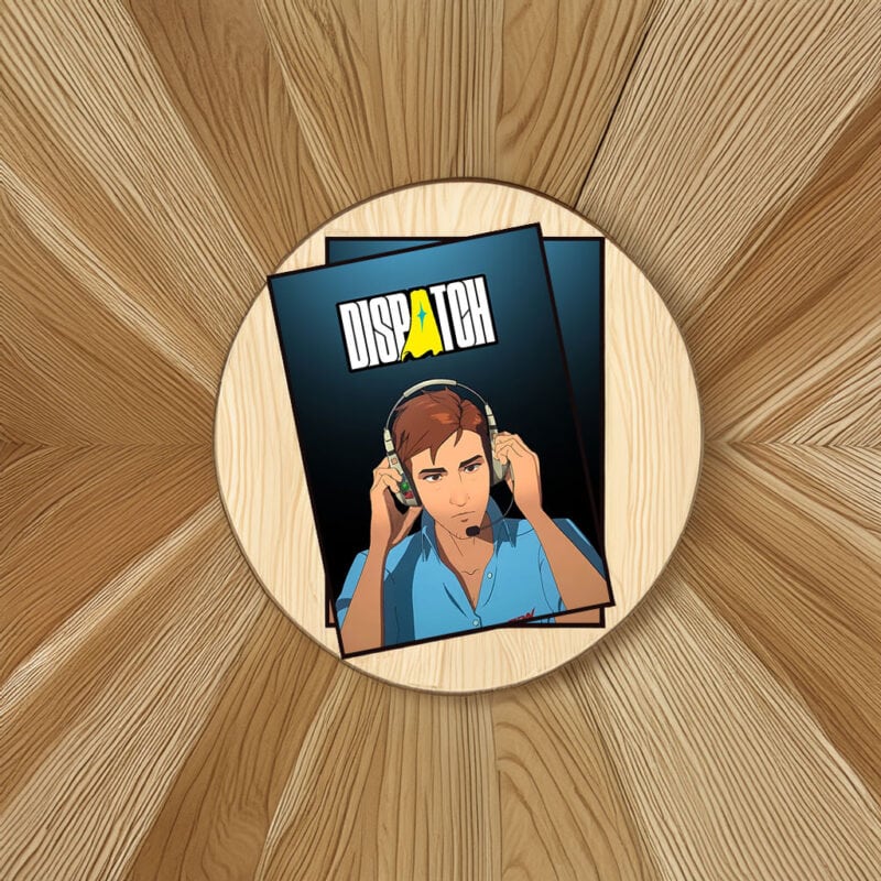 Dispatch Superhero Action Leap Dynamic Comic SDN Sticker