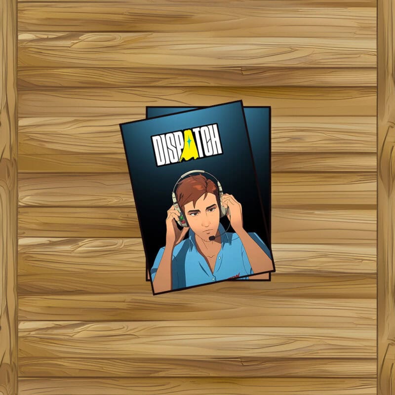 Dispatch Superhero Action Leap Dynamic Comic SDN Sticker