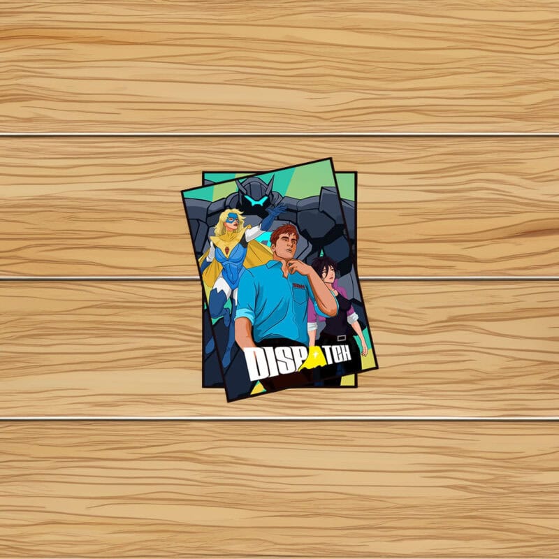Dispatch Team With Mech Guardian Cinematic Sticker