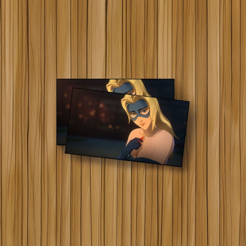 Elegant Masked Heroine Night Portrait Sticker