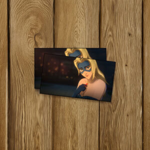 Elegant Masked Heroine Night Portrait Sticker