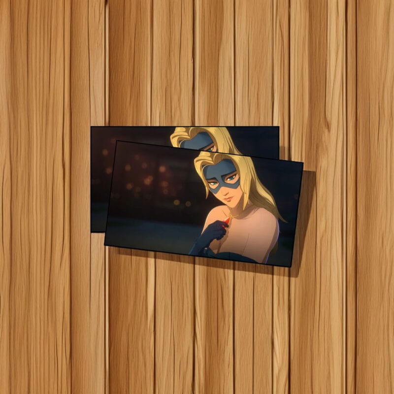 Elegant Masked Heroine Night Portrait Sticker