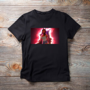 Empowered Anime Woman Energy Aura Cinematic T-Shirt