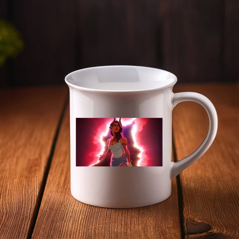 Empowered Woman Breaking Through Energy Light Mug