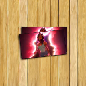 Empowered Woman Breaking Through Energy Light Sticker