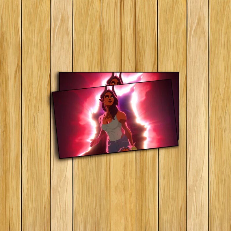 Empowered Woman Breaking Through Energy Light Sticker