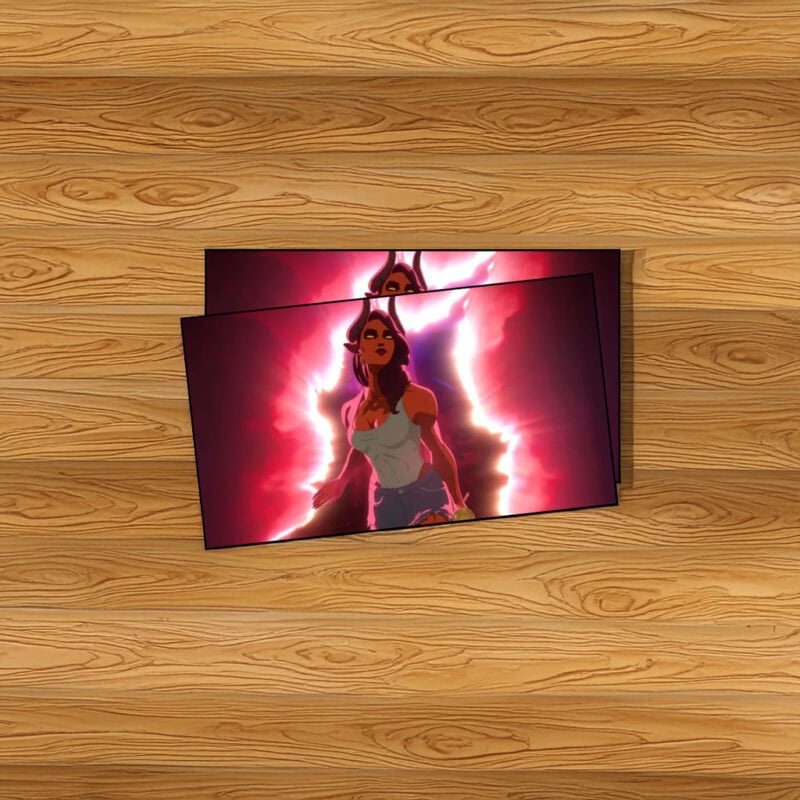 Empowered Woman Breaking Through Energy Light Sticker