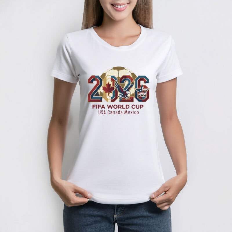 FIFA World Cup 2026 USA Canada Mexico Soccer Fan Tee