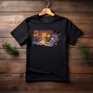 Fantasy Forest Adventure Illustration Storybook T-Shirt