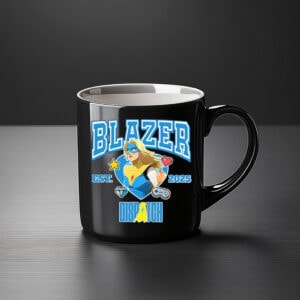 Fire Speed Hero Ceramic Coffee Cup EST 2025 – Blazer Dispatch Mug