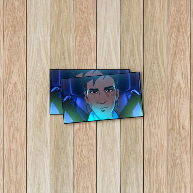 Focused Hero Pilot Cinematic Illustration Sticker