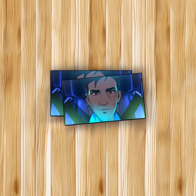 Focused Hero Pilot Cinematic Illustration Sticker