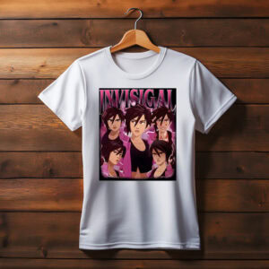 Invisigal Anime Girl Character Collage Retro Graphic Tee