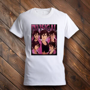 Invisigal Anime Girl Character Collage Retro Graphic Tee