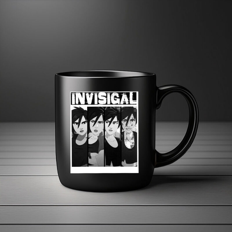Invisigal Black & White Panel Mug