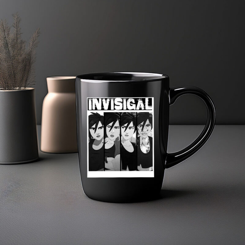 Invisigal Black & White Panel Mug