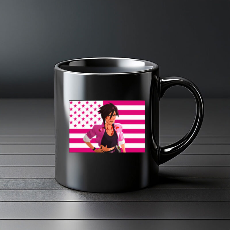 Invisigal Dispatch Game Pink Flag Mug
