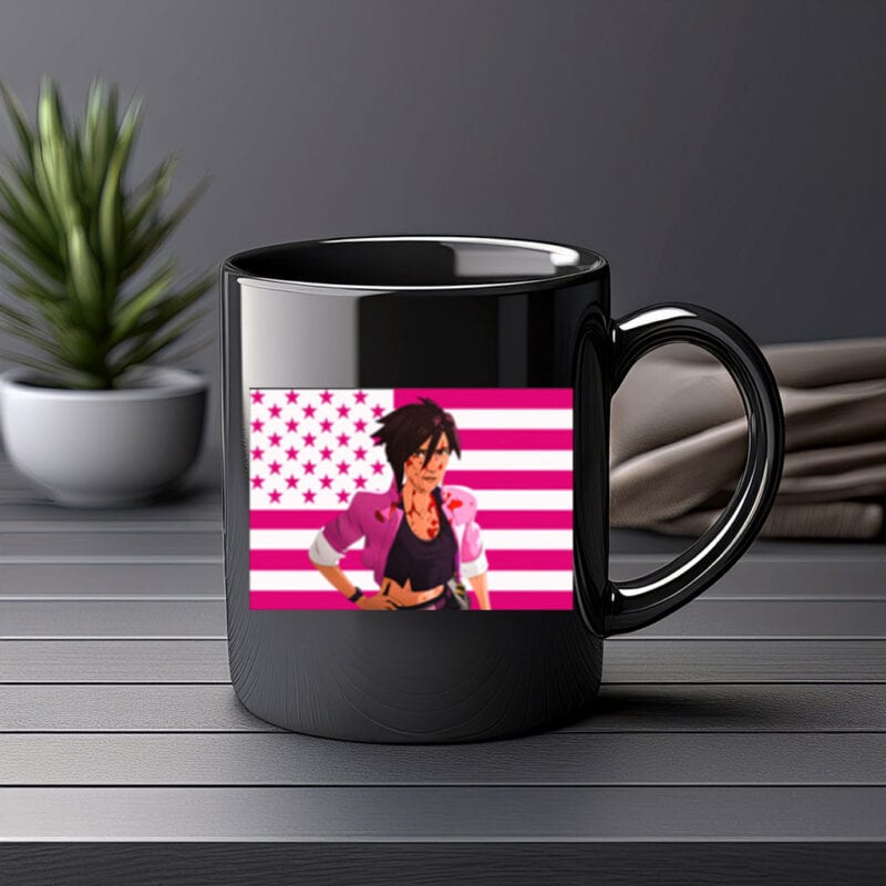 Invisigal Dispatch Game Pink Flag Mug