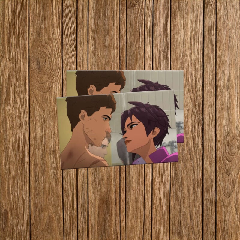 Invisigal & Mecha Man, Courtney & Robert Robertson Sticker