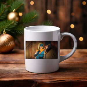 Masked Heroes Alleyway Night Scene Illustration Mug