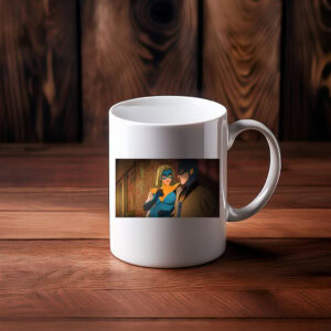 Masked Heroes Night Alley Conversation Illustration Mug